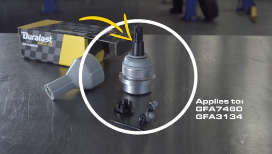 Poster image for video about GFA7460 OR GFA3134 Ball Joint Installation – Select Dodge Ram & Jeep Applications